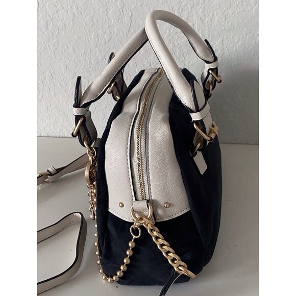 Juicy Couture The Key To Juicy Satchel Crossbody Liquorice Velvet Charm NEW - Picture 8 of 16